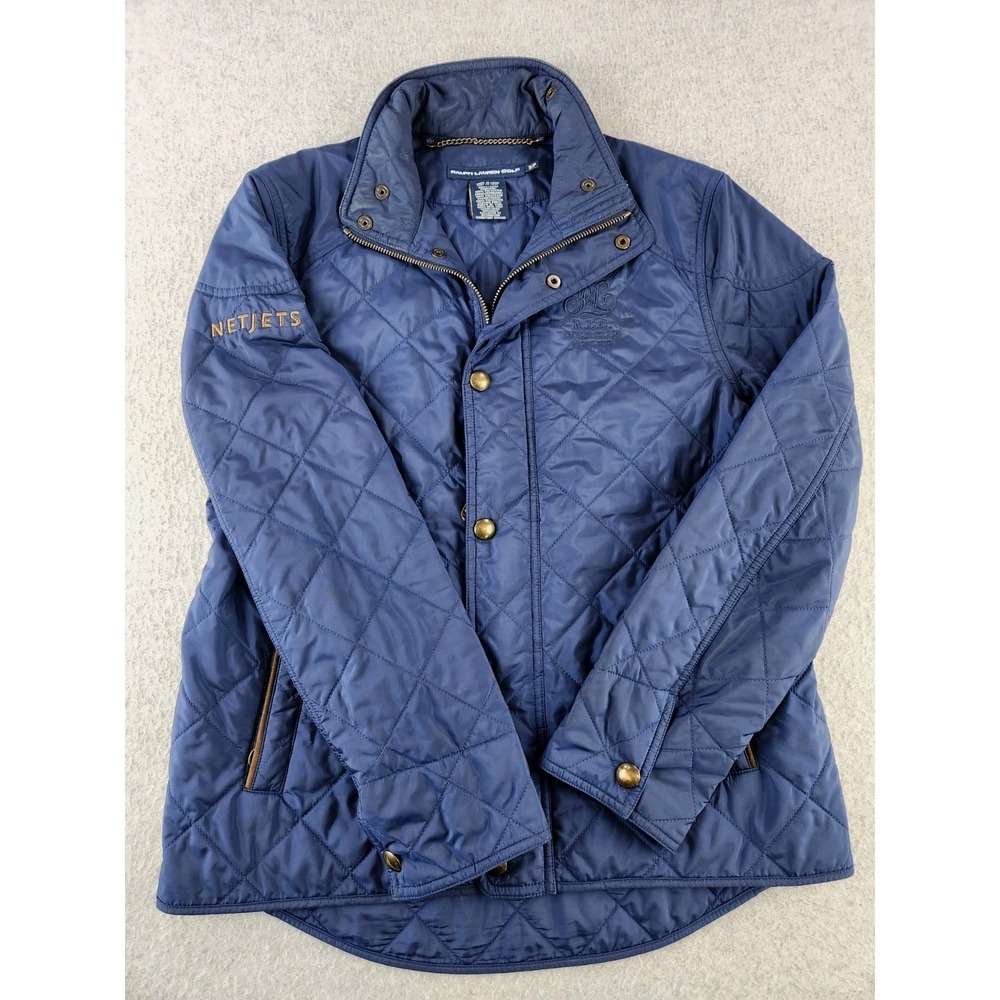 Ralph Lauren Golf Womens Quilted Jacket NETJETS Logo Aviation SZ SMALL